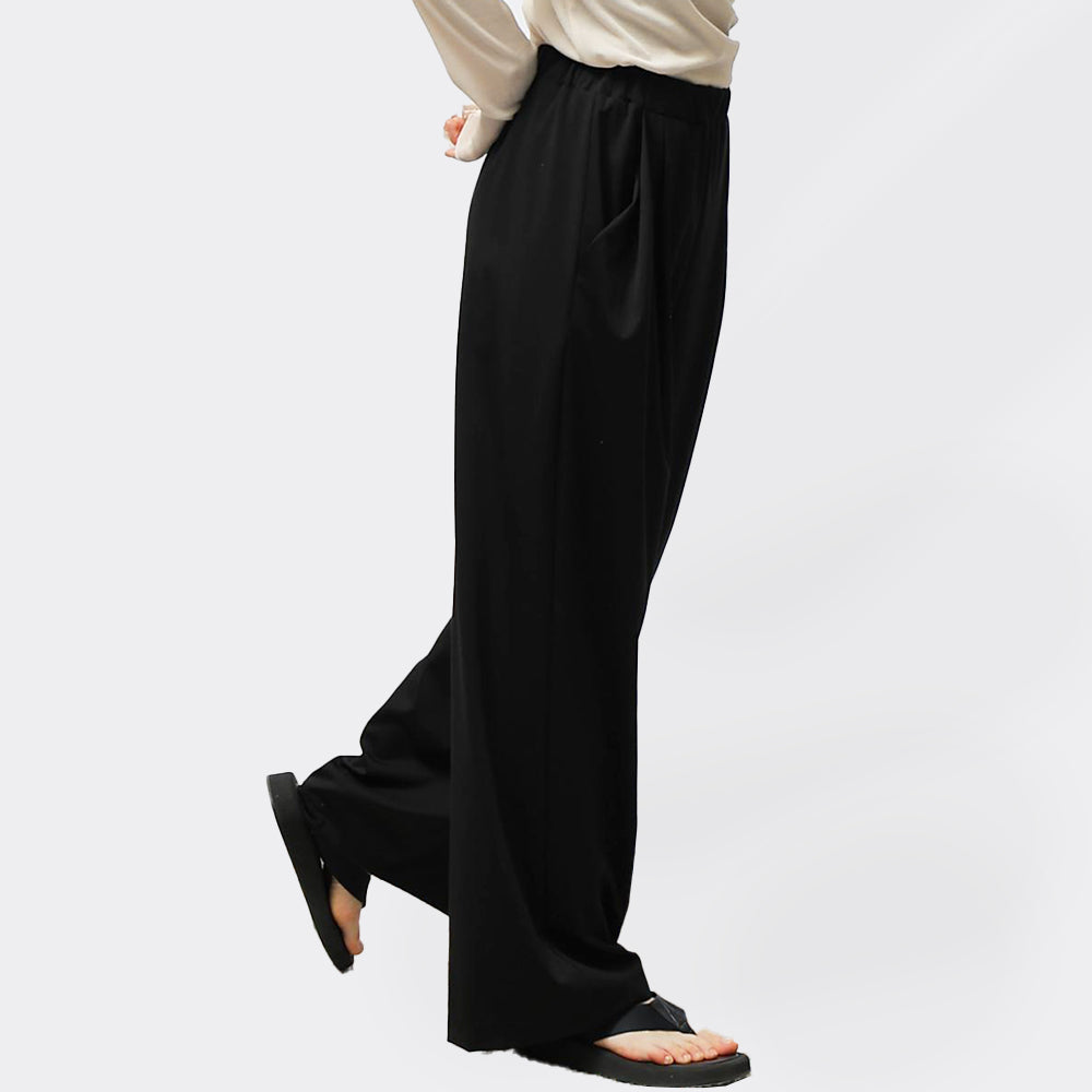 JERSEY WIDE-LEG PANTS