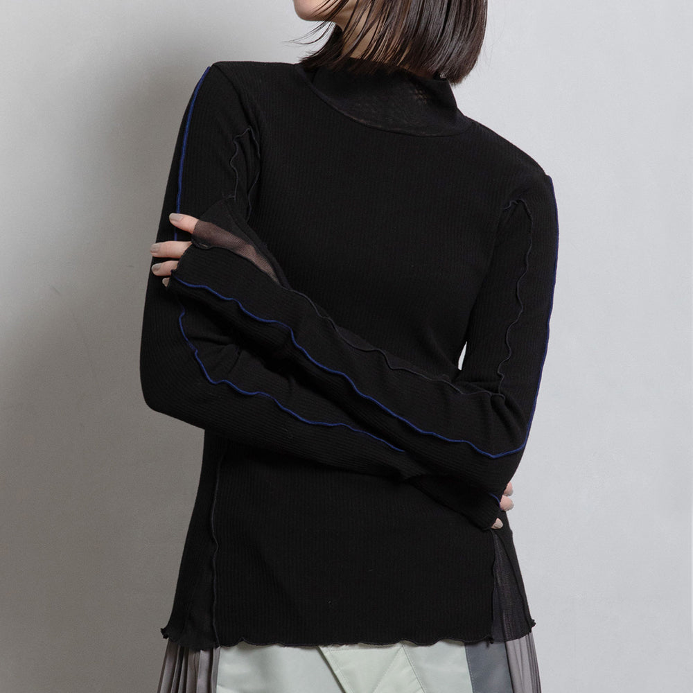 Rib Tulle Tops