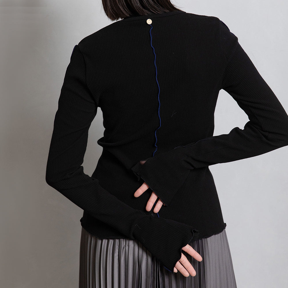 Rib Tulle Tops
