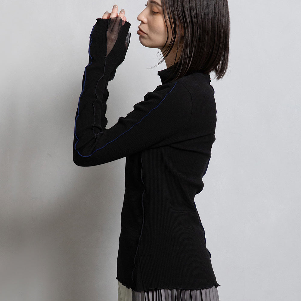 Rib Tulle Tops