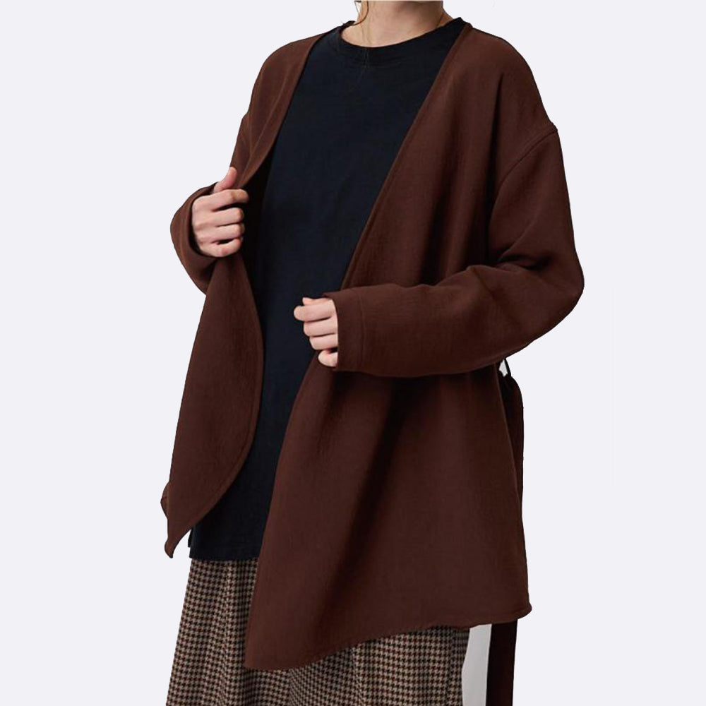 Asymmetrical gown jacket in antique georgette