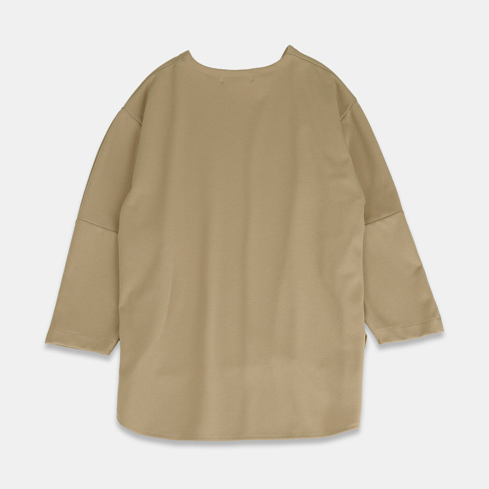 Crew neck pullover in stretch twill