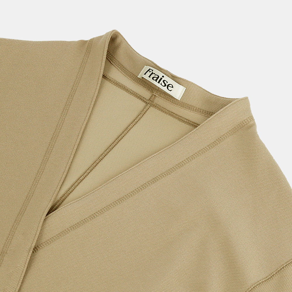 Gown coat stretch twill