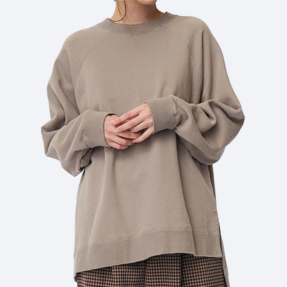 Diagonal cut sweatshirt DERABE SHAVE fleece
