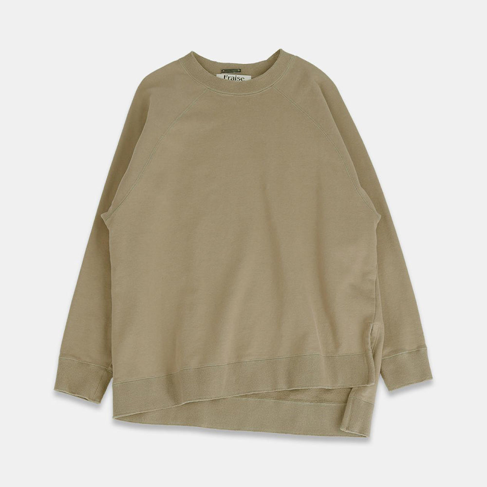 Diagonal cut sweatshirt DERABE SHAVE fleece