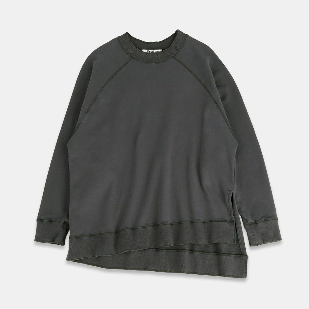 Diagonal cut sweatshirt DERABE SHAVE fleece
