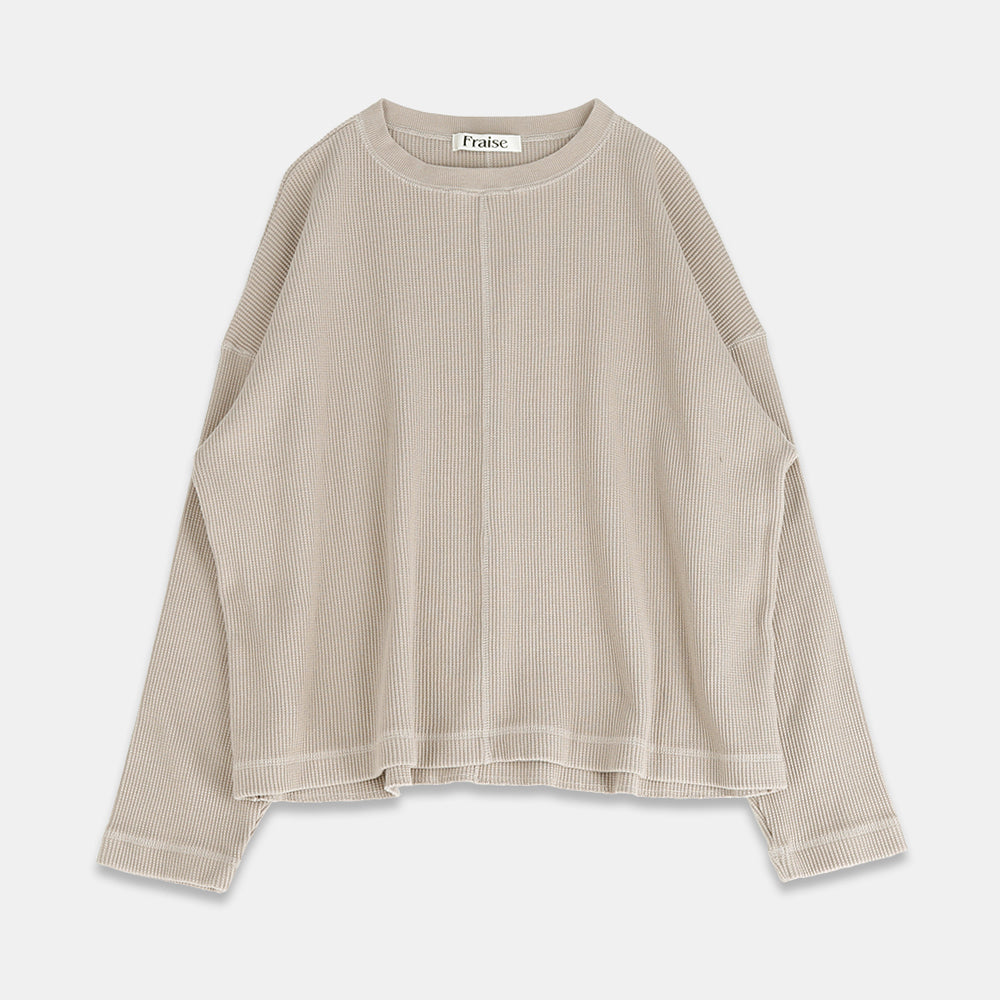 Center-switched pullover, super stretch bear waffle