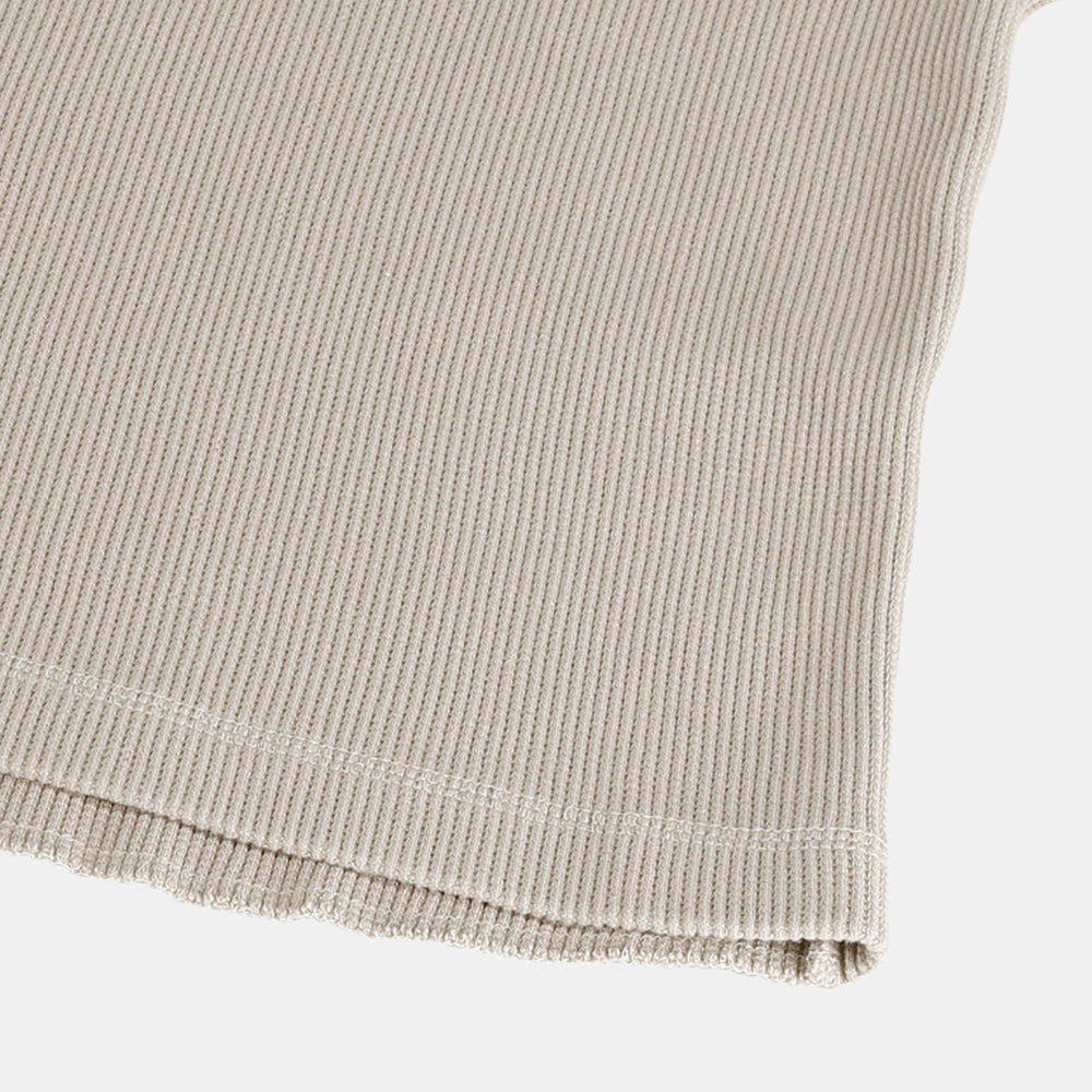 Center-switched pullover, super stretch bear waffle