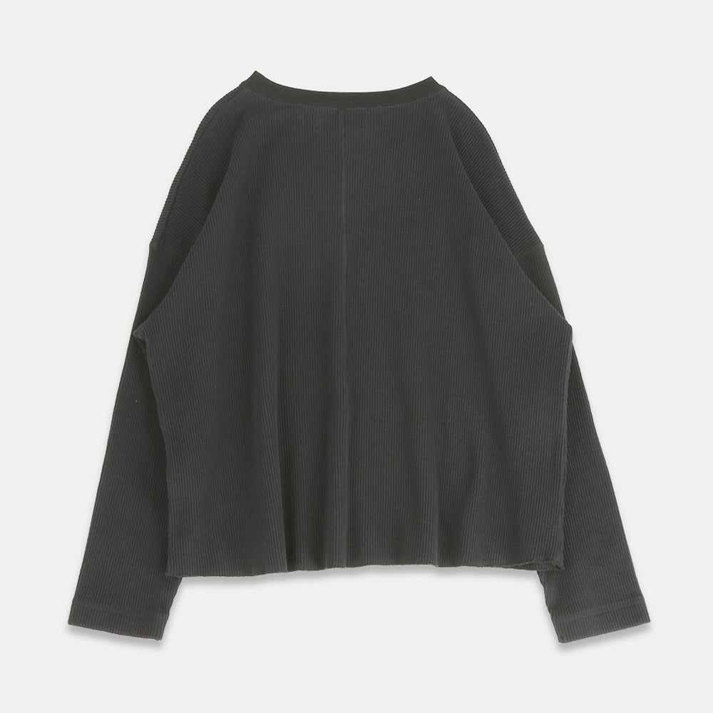 Center-switched pullover, super stretch bear waffle