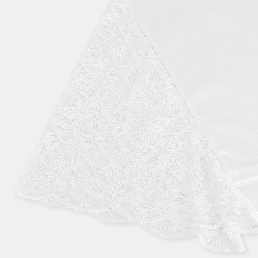 Big pullover lace-switched airflow jersey