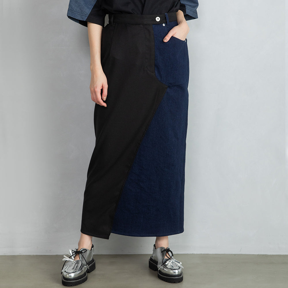 Denim Combi Skirt