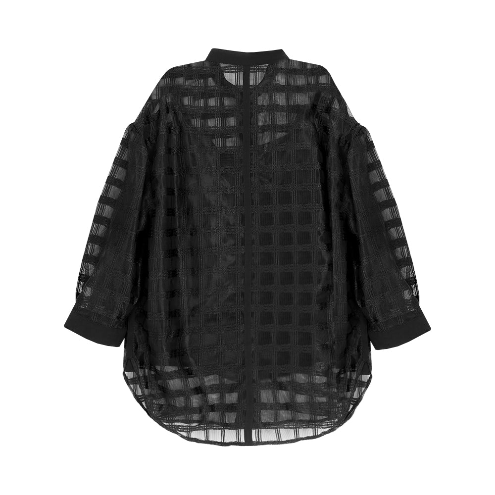STY01/ ラッセルレース チェックブラウス