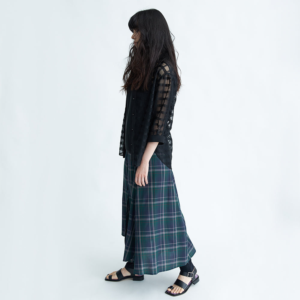 STY01/ ラッセルレース チェックブラウス