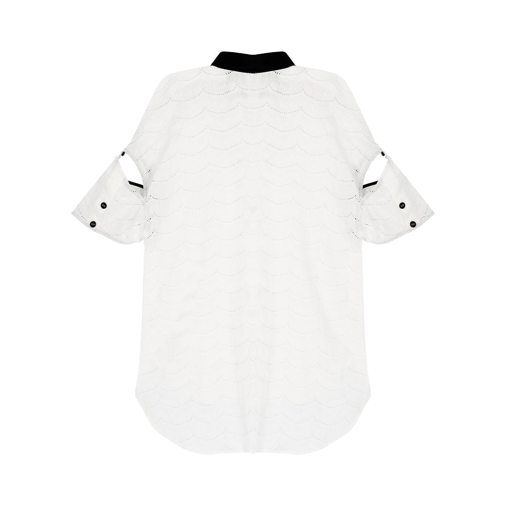 STY03 / スリットショルダー レースブラウス