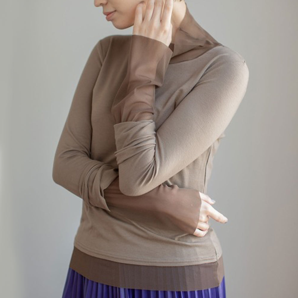 Tulle Highneck Tops