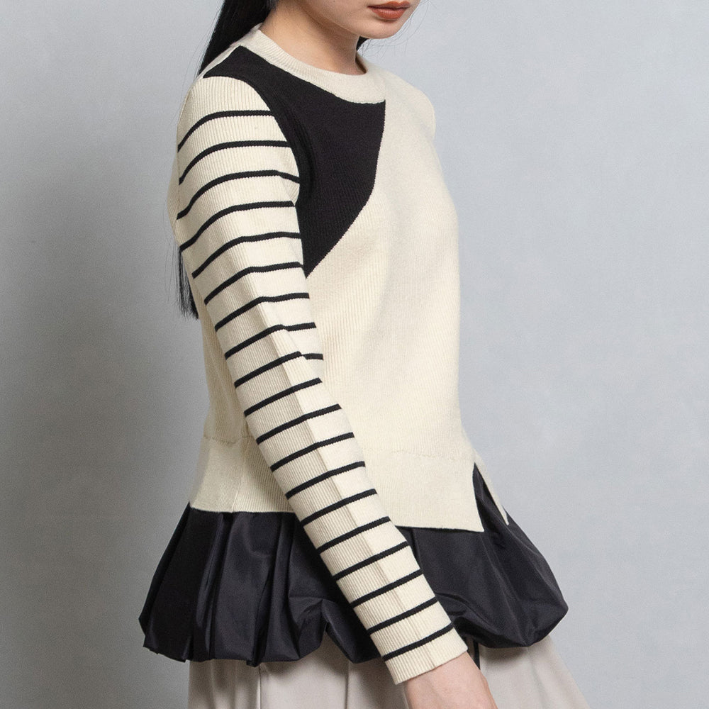 Hem Balloon Knit Tops